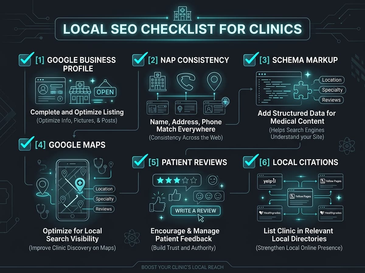 Checklist สำหรับ Local SEO คลินิก — 7 ข้อที่ต้องทำ