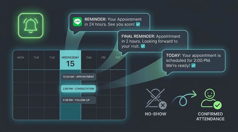 ระบบแจ้งเตือนนัดหมายผ่าน LINE อัตโนมัติ