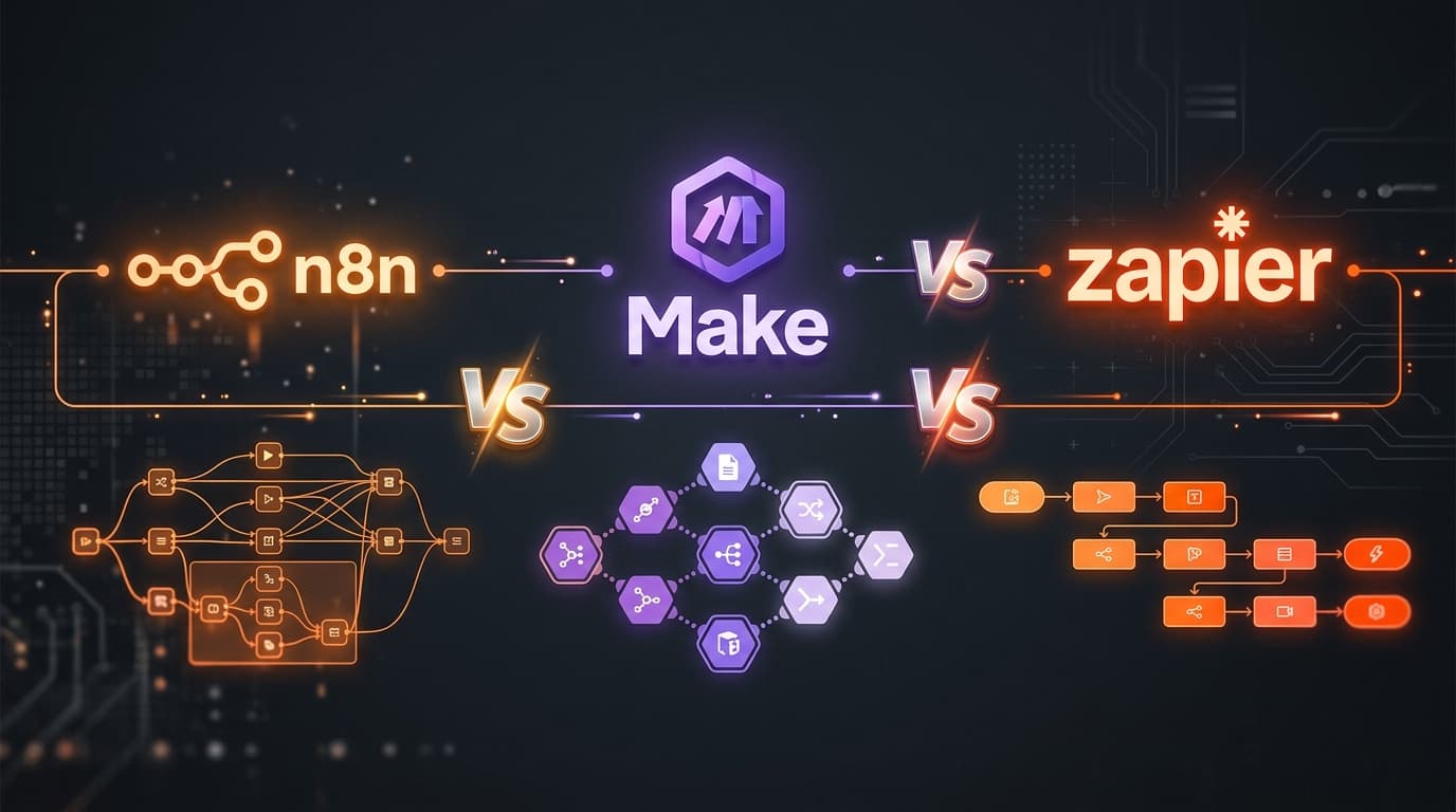 n8n vs Make vs Zapier — เปรียบเทียบเครื่องมือ Automation 2026