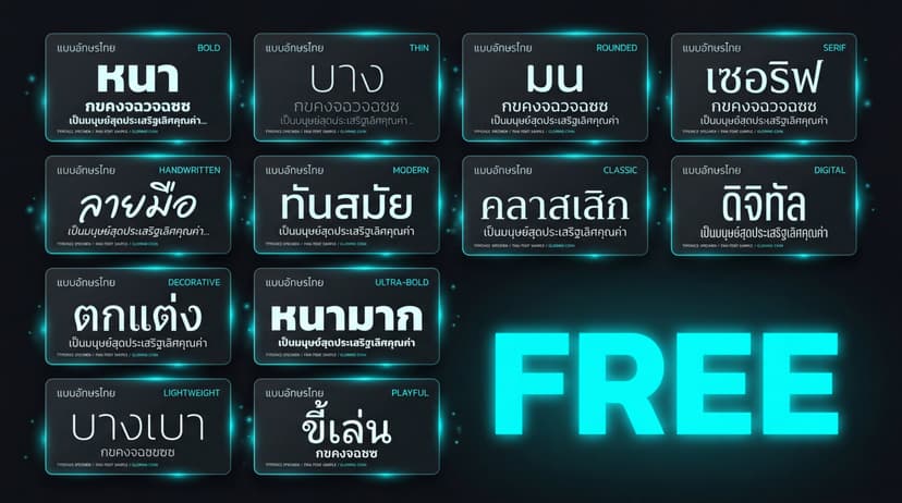 25 Best Free Thai Fonts 2026 — CherCode